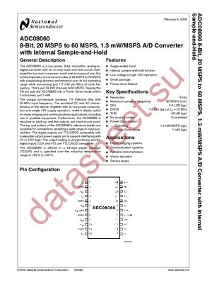 ADC08060CIMT/NOPB datasheet  